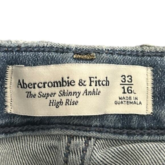 Abercrombie & Fitch The Super Skinny Ankle High Rise Cropped Denim 33 - Picture 5 of 7